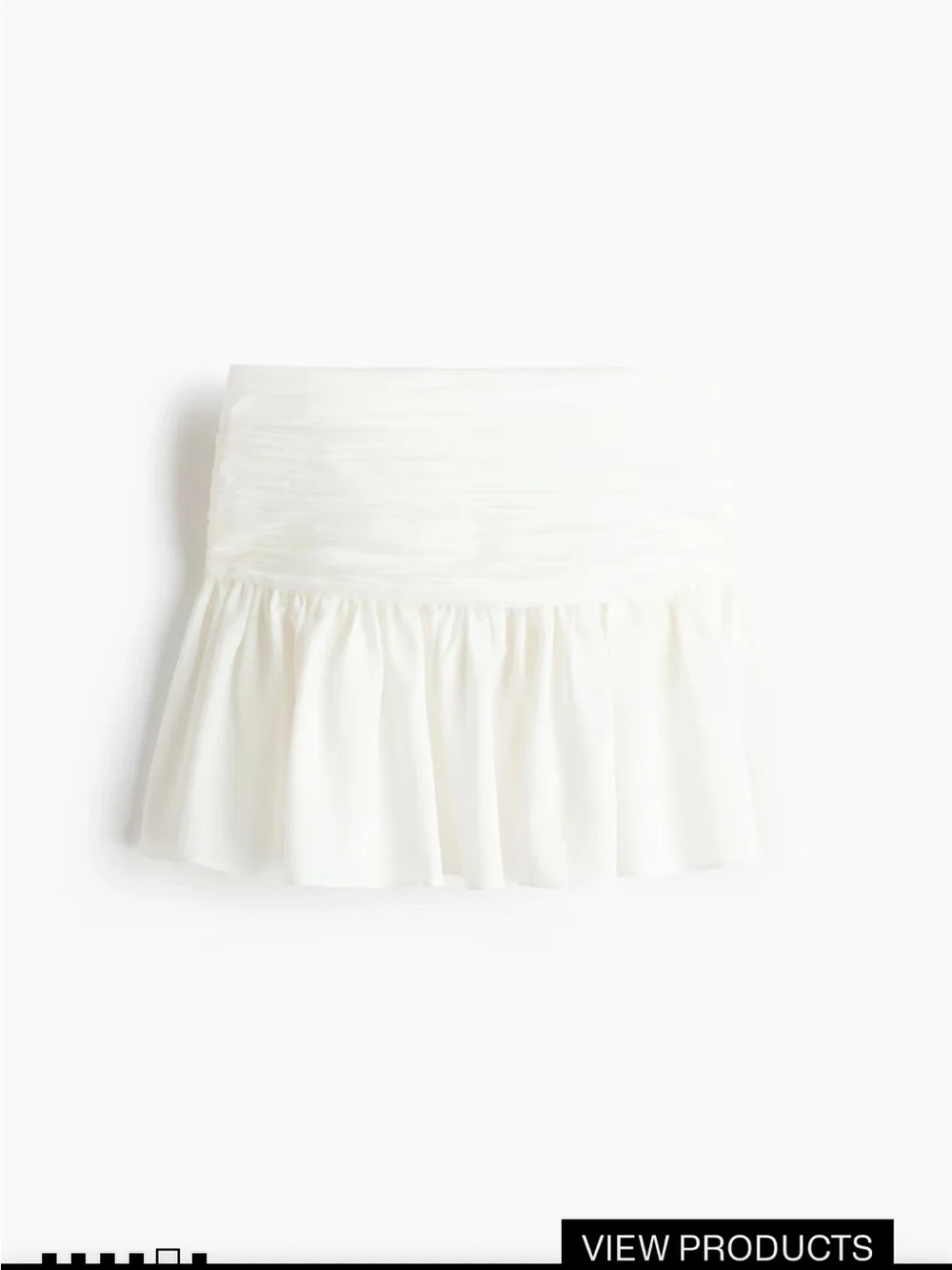 H&M White Ruffled Mini Skirt - Picture 2 of 2